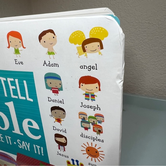 Hardcover Board Book The Look and Tell Bible: Bible Stories Rebus Dawn Machell - Picture 9 of 9